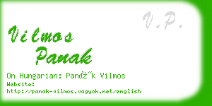 vilmos panak business card